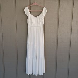 Lilly Pulitzer Women Ivie Maxi Dress Size 4 Feminine Rayon In Resort White